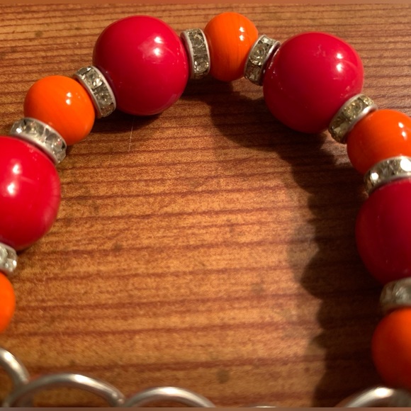 Orange & Red Bracelet-Earrings Set (NWOT) - Picture 7 of 9